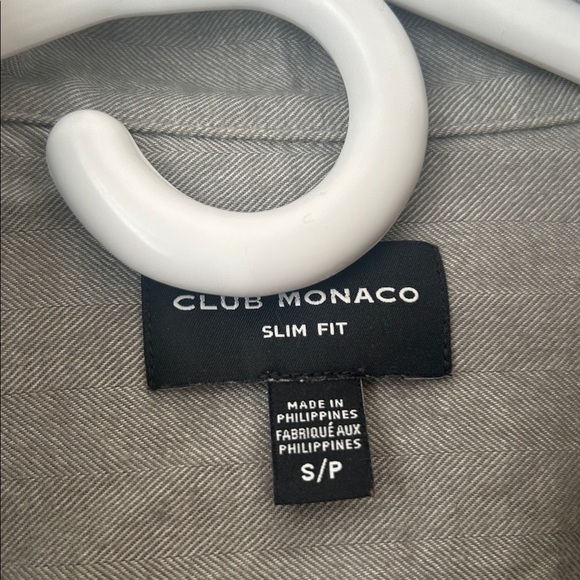 Club Monaco 100% cotton chambray shirt size small slim - Picture 2 of 4